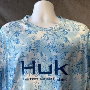 HUK FISHING PERFORMANCE CREWNECK SHIRT-NWT-LARGE